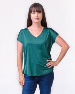 Silk Relaxed V-Neck Top