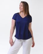 Silk Relaxed V-Neck Top
