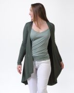 Bamboo Longline Jacket - Forest Green