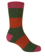 Noble Wilde Possum Merino Hoop Socks | Rosay Stripe-S