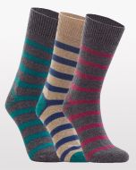 Possum Merino Striped Cushion Sole Socks