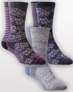 Merino Floral Stripe Socks 2 Pack