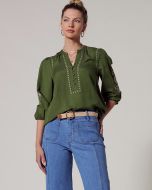 Loobie's Story Clio Linen Embroidered Blouse
