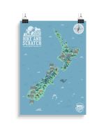 New Zealand Great Walks Scratch Map