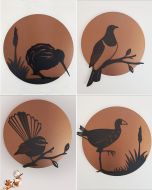 Indoor Outdoor Copper Circles with NZ Birds