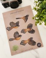 Wooden Fantail Decal Wall Art