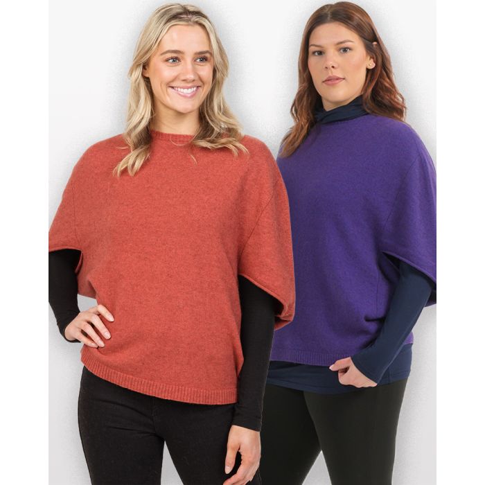 Native World Possum Merino Cape Sweater