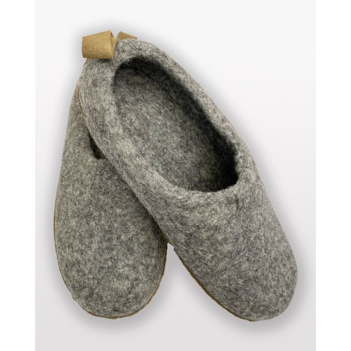 Leather wool slippers hotsell