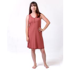 Grey Bamboo Elastane Henley Nightie