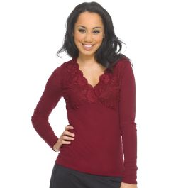 Superfine Merino Crossover Lace Top New Zealand Nature