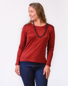 COLOURS TO CLEAR Silk Long Sleeve Top