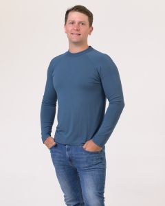 Bamboo Classic Men's Long Sleeve Top Ensign Blue-S
