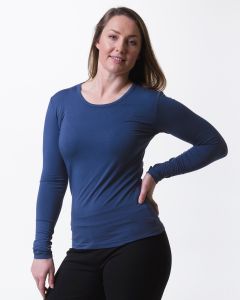 Women's Bamboo Long Sleeve Top Insignia Blue-XL
