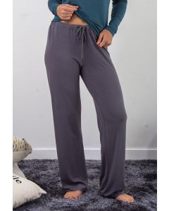 Women's Bamboo Full Length Leisure Pants Storm Grey-XL