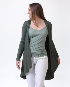 Bamboo Longline Jacket Forest-3XL
