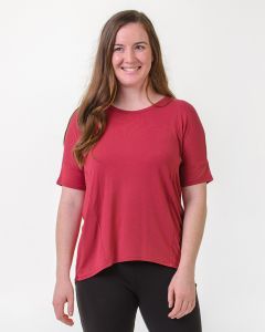 Bamboo Relaxed Fit Top Earth Red-XL