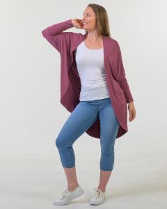 Bamboo Cocoon Cardigan Crushed Berry-S
