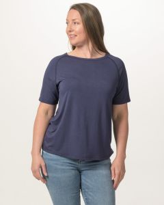Women's Relaxed Raglan T-Shirt Dark Navy-L