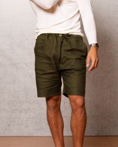 Noble Wilde Linen Men's Shorts Pesto-L