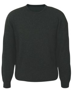 Men's Possum Merino Crew Neck Sweater Charcoal-XXL