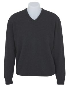 Men&#039;s Possum Merino V-Neck Sweater Charcoal-M