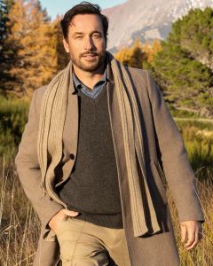 Noble Wilde Possum Merino Oxford V-Neck Sweater