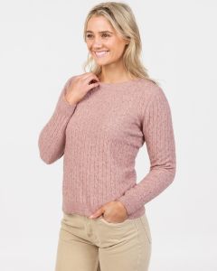 Native World Possum Merino Classic Cable Sweater