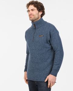 Men's Possum & Wool Double Layer Extreme Half Zip Sweater