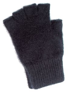 Possum Merino Classic Fingerless Gloves Black-M