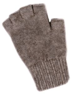 Possum Merino Classic Fingerless Gloves Wheat-S