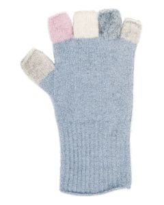 Possum Merino Multicolour Fingerless Gloves Cloud-OS