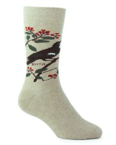 Possum Merino Bird Socks - Tui Tui-OSFM