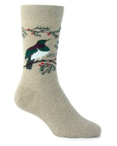 Possum Merino Bird Socks - Wood Pigeon Wood Pigeon-OSFM