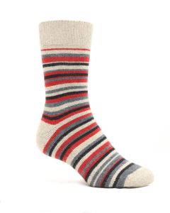 Duthie & Bull Possum Merino Striped Socks Natural-S