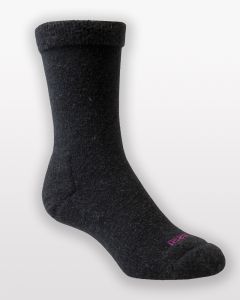 Women's Possum Merino Cushioned Crew Socks Black-S