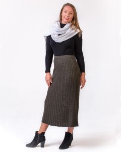 Optimum Merino Flared Skirt Licorice-10