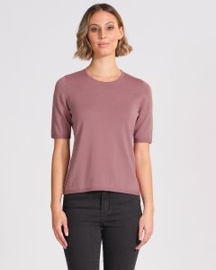 Loop Merino Short Sleeve Top Dusky Pink-XL