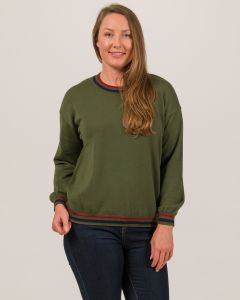 Optimum Merino Weekender Sweater Khaki-10