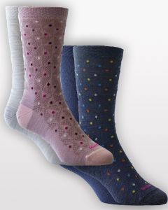 Merino Dotty Plain Socks 2 Pack