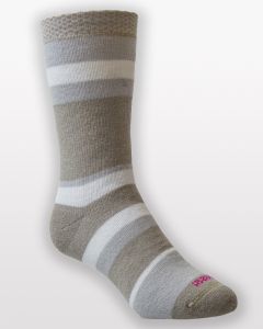 Merino Daily Stride Cushion Stripe Socks Oatmeal-M