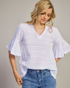 Madly Sweetly Shirred Cotton Top