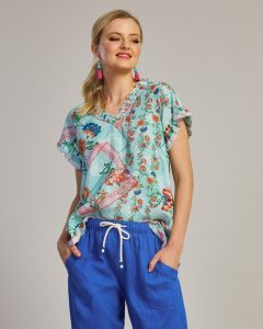 Madly Sweetly Seas the Day Linen Top