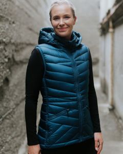 Moke Mary-Claire Down Vest Peacock-S