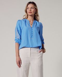 Loobie's Story Clio Linen Embroidered Blouse