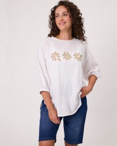 Classified Daisy Linen Top