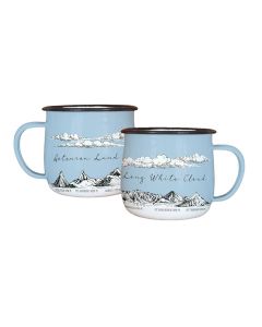 NZ Design Enamel Mug NZ Mountains