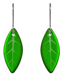 Leaf Recycled Glass Earrings