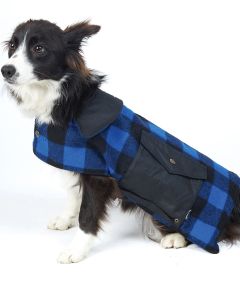 Swanndri Classic Wool Dog Coat Blue/Black-XS