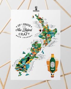 New Zealand Craft Beer Scratch Map