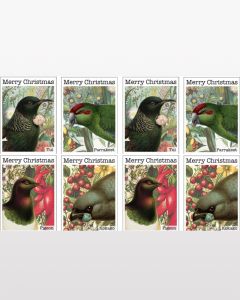 New Zealand Birds Christmas Gift Cards 8 Pack